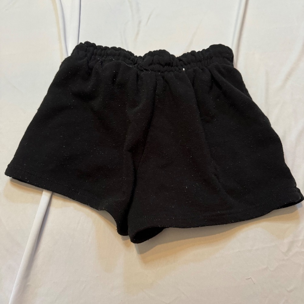 Riley & James New York City Embroidered Sweat Shorts Black XS Relaxed Lounge - Picture 2 of 5